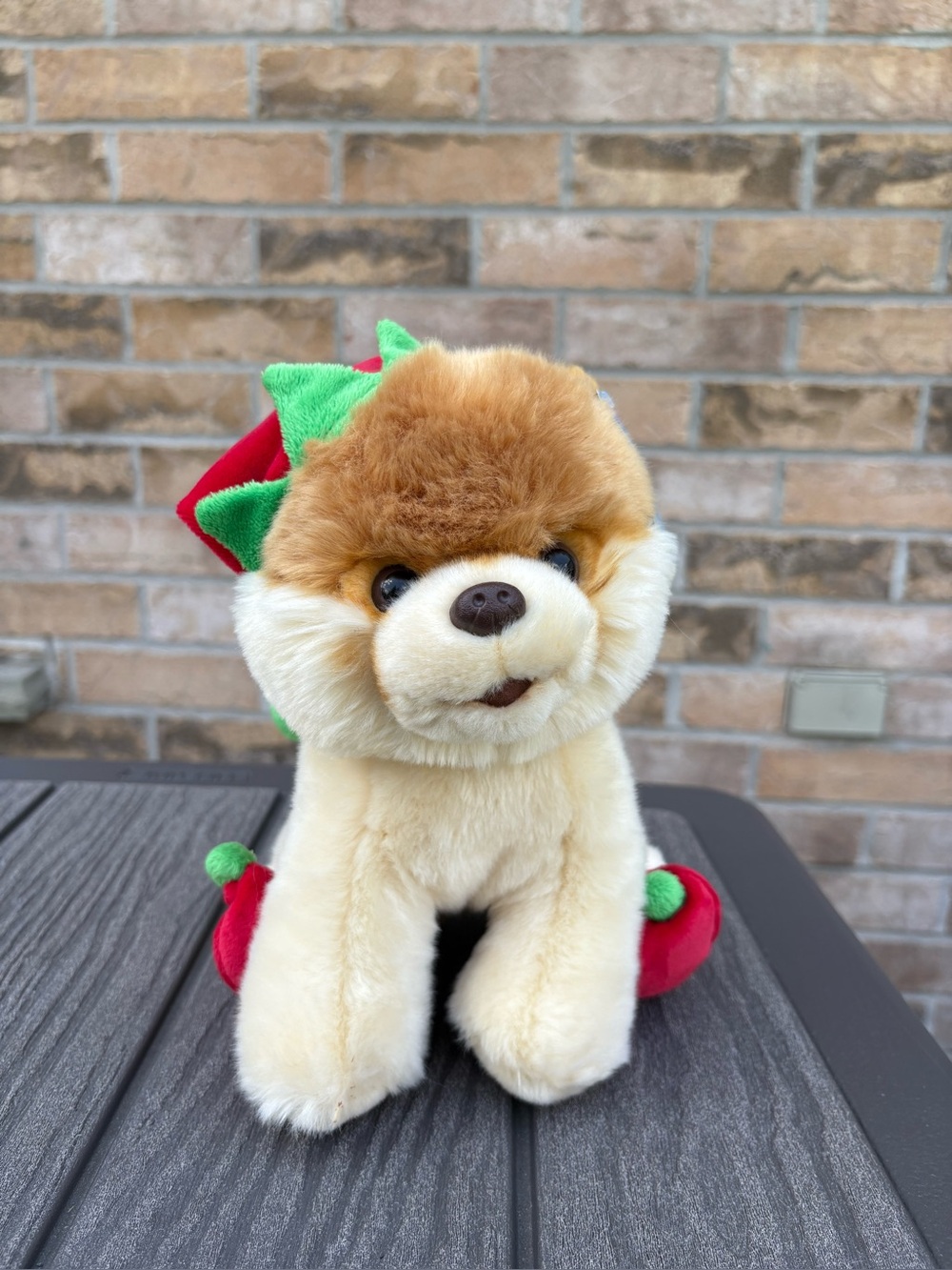 BNWT RARE Gund Boo Elf The Worlds Cutest Dog Pomeranian Plush Christmas 10”